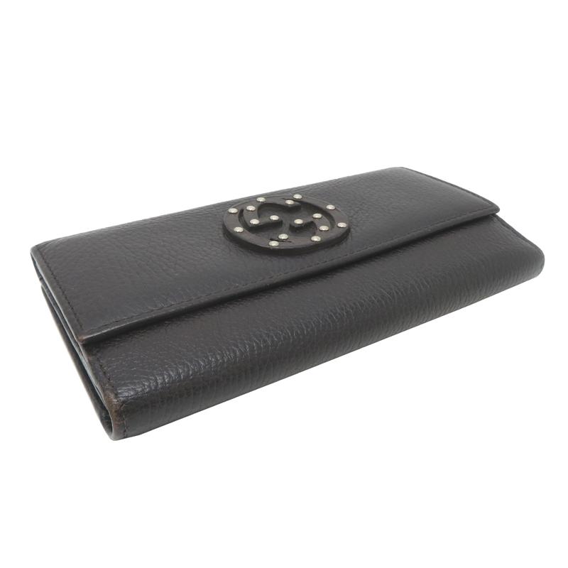 【美品】 GUCCI グッチ 長財布 財布 インターロッキング GG ブラック GUCCI（グッチ） ［飯能本店］GUCCI インターロッキング ウォレット
