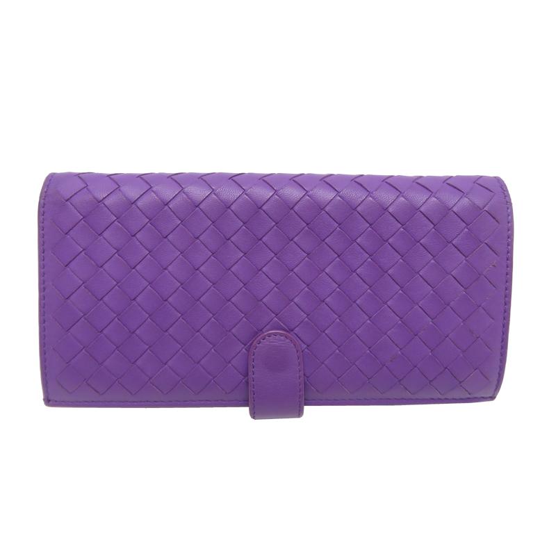 BOTTEGA VENETA ボッテガヴェネタ　長財布 飯能本店］BOTTEGA VENETA ボッテガヴェネタ 長財布 レザー パープル系