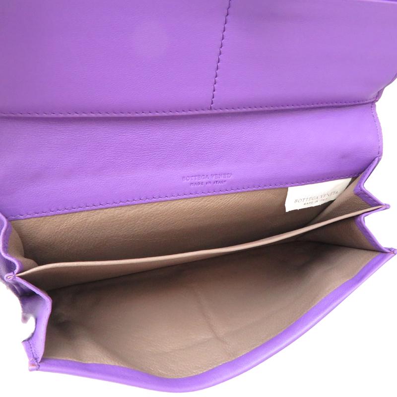 飯能本店］BOTTEGA VENETA ボッテガヴェネタ 長財布 レザー パープル系
