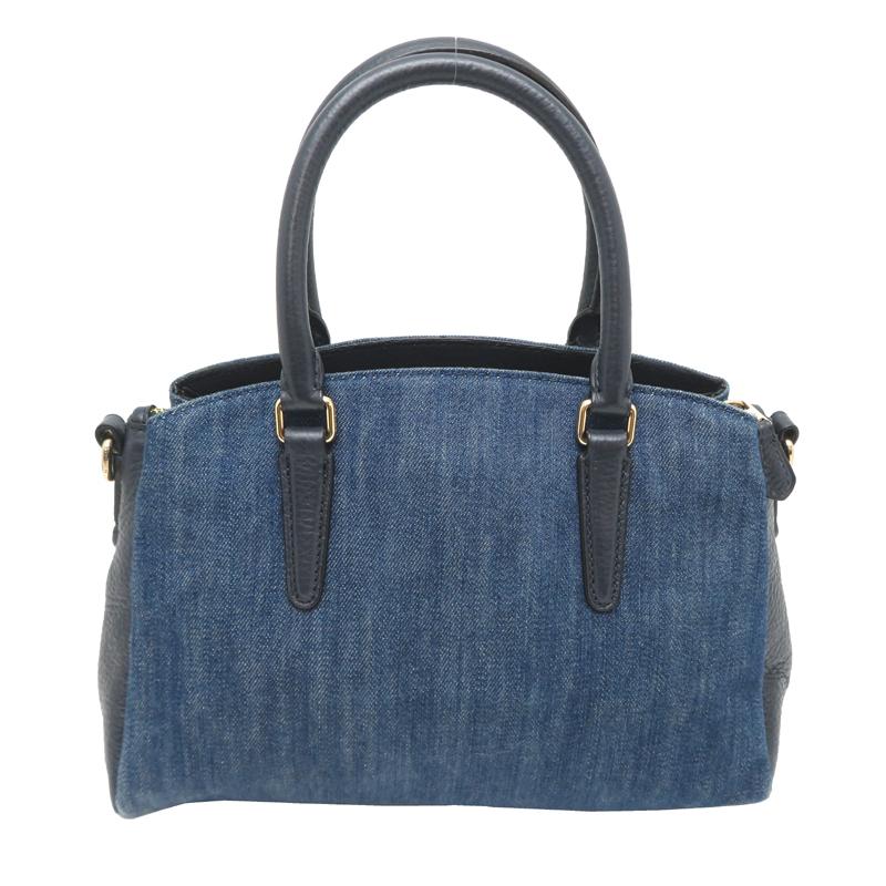 【美品】コーチ　2way バッグ　デニム　ゴールド金具　ブルー　A4可能 COACH（コーチ） ［飯能本店］COACH デニムway F67473 ハンドバッグ