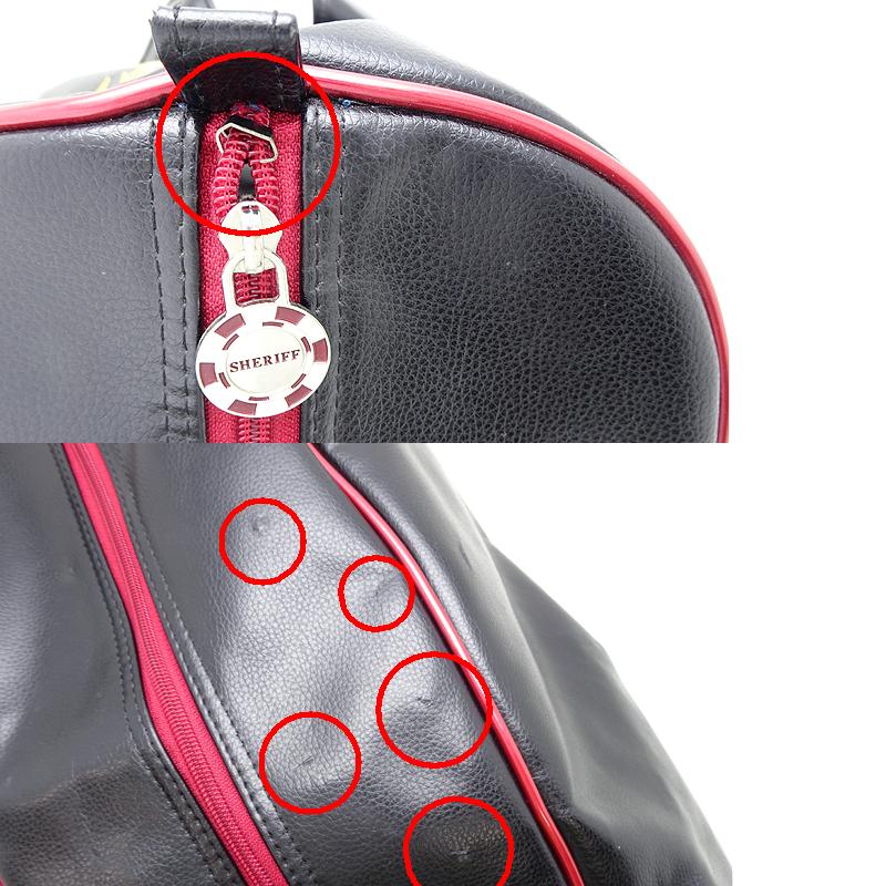 シェリフ SHERIFF 3点式 カジノ キャディバッグ ヘッドカバー2個付  