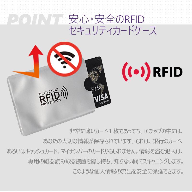 スキミング防止 財布 スキミング防止ケース 5枚set スキミング防止カード RFID カードケース ブロッキング  ICカード 磁気防止 磁気エラー防止 シールドケース｜dsharimoto｜08