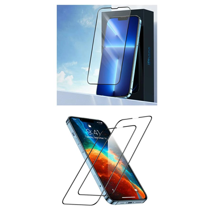 iphone17 ガラスフィルム 4枚セット ガイド枠付き 全面保護