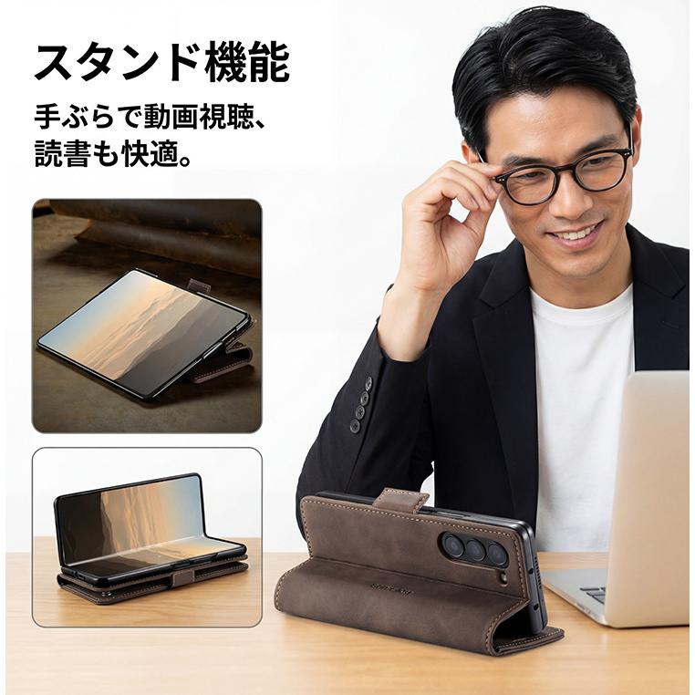 Galaxy Z Fold7 ケース Fold6 Fold5 Fold4 5G 手帳型 レザー 革
