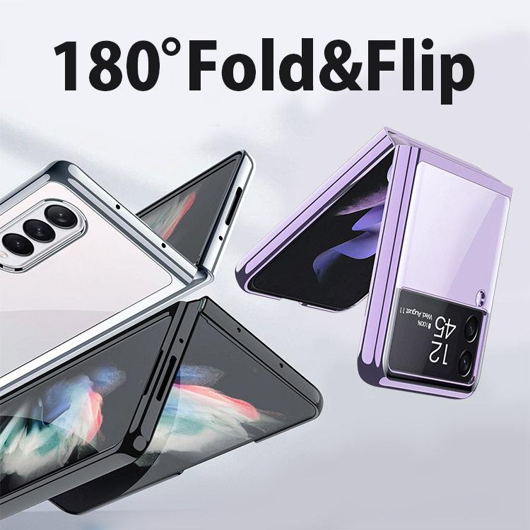 Galaxy Z Flip5 Fold5 Flip4 Fold4 Flip3 Fold3 5G PCケース クリアケース ハードケース ギャラクシー カバー PC素材 フォールド おしゃれ 高級感 透明カバー｜dsharimoto｜04