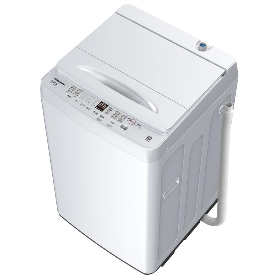 Hisense ハイセンス HW-T60H ホワイト 全自動洗濯機 洗濯6.0kg 上開き 