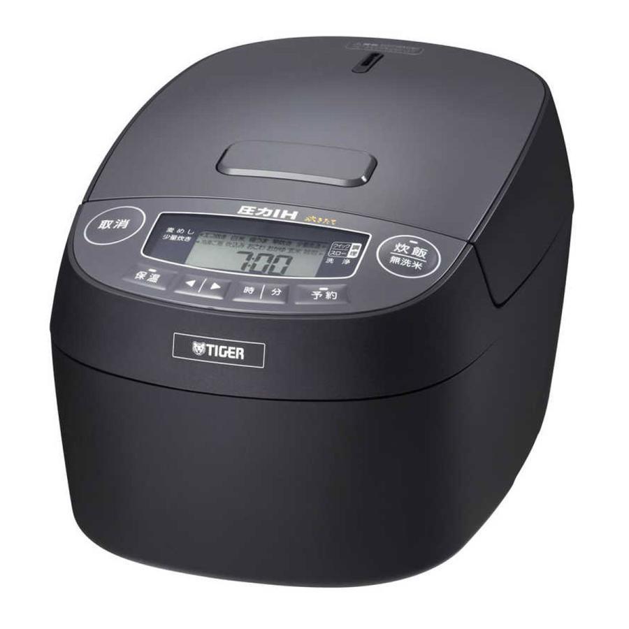 TIGER タイガー JPV-B100 アッシュブラック 炊飯器 5.5合 圧力IH炊飯 