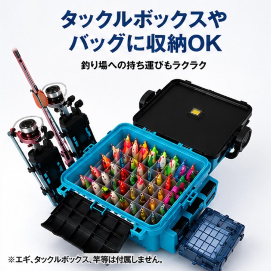 エギング引退セット‼️エギ合計40本‼️ 送料無料】エギケース 40本収納 エギストッカー 水抜き穴付き 丸洗いOK