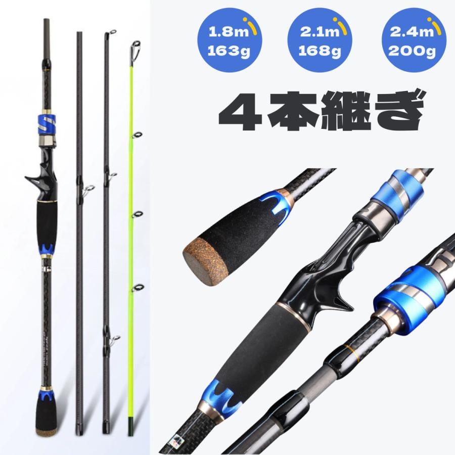 訳アリ 釣り竿 海釣り ロッド パックロッド（M） ミディアム 1.8M 2.1M