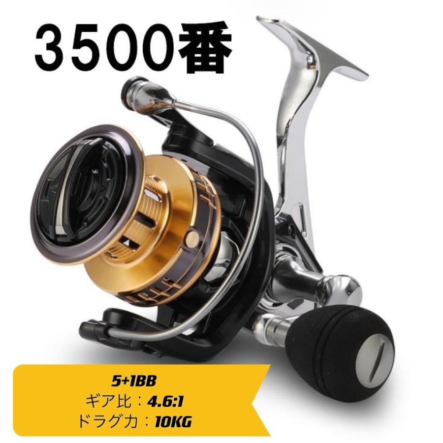 送料無料 フィッシング リール 遠投 スピニングリール 3500番 釣り 海水 淡水 ギア比 4 6 1 最大ドラグ力 8kg 5 1bb 淡水釣り 海釣り 湖 ハンドル左右交換 Z352 デイーエス 通販 Yahoo ショッピング