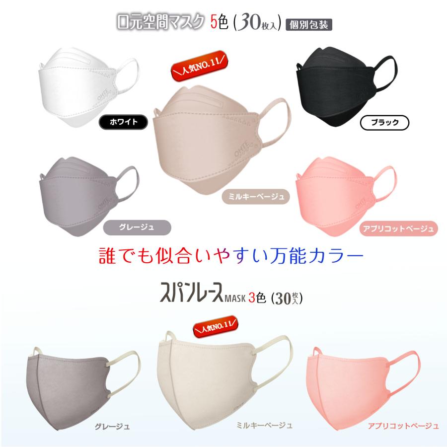 OHTE マスク不織布 3D立体 個別包装 30枚x10箱 300枚 ホワイト