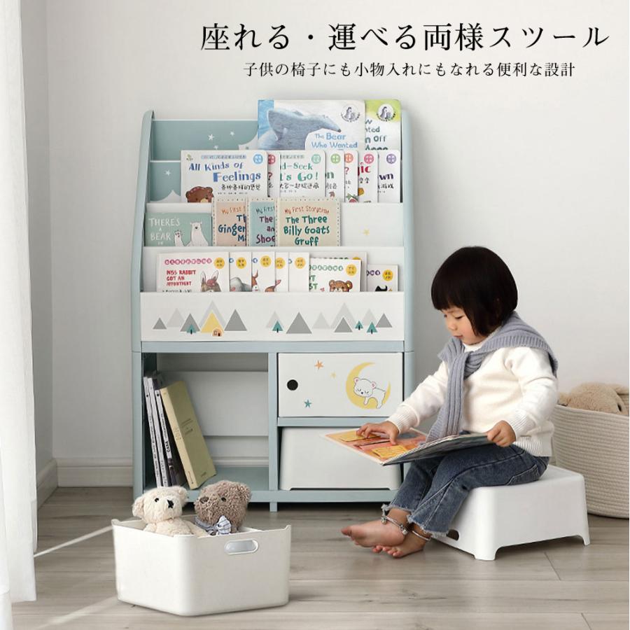絵本棚 絵本ラック 5層屋根付き 倒れ防止設置追加 大容量ラック 260冊