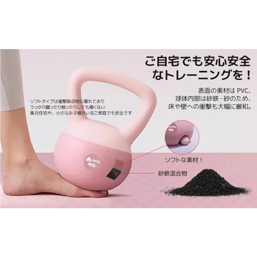 ケトルベル 5kg ソフトケトルベル ダンベル ハンドル両手で持ちやすい
