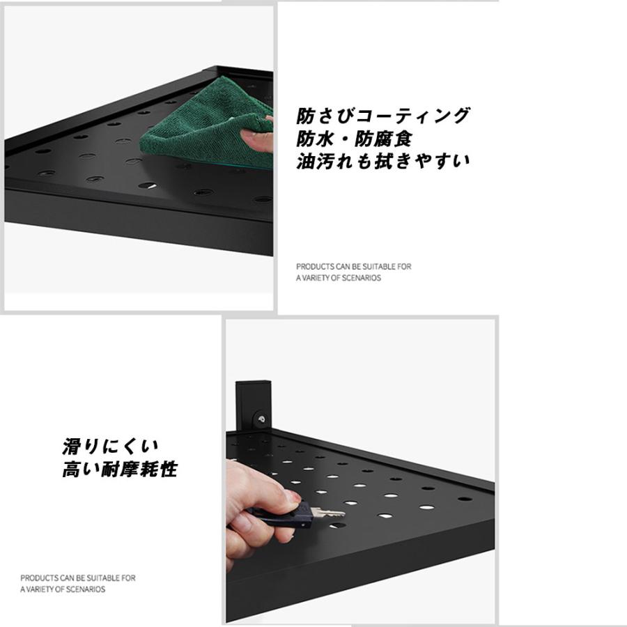 ラック 折りたたみ 5段 キッチンラック シェルフ オープンラック メタル スチールラック 防サビ加工 大容量 移動便利 ストッパー付きキャスター 組立簡単 食器棚 |  | 09