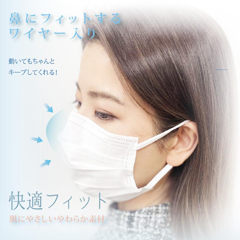 OHTE マスク 不織布 ふつう 個別包装 40枚×6箱 240枚 3層構造 太いゴム 