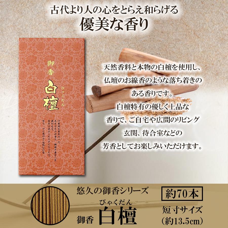 TRAD JAPAN（トラッドジャパン） 御香 白檀 スティック 短寸 30g お香