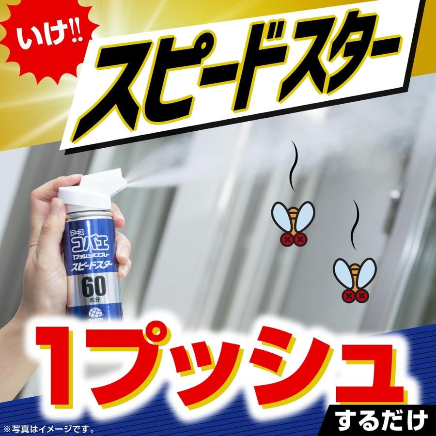 アース製薬 アースコバエ 1プッシュ式スプレー スピードスター アース製薬 アースコバエ 1プッシュ式スプレー スピードスター