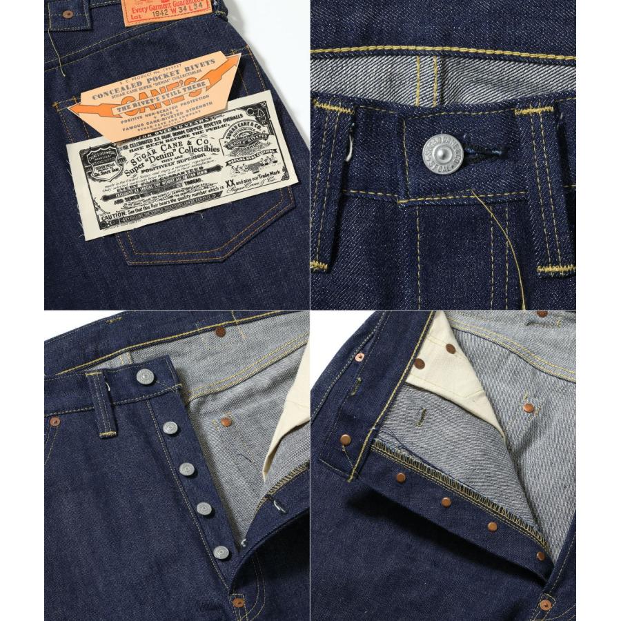 SUGAR CANE シュガーケーン SC49005 Super “Denim” Collectibles #05 14.25oz. BLUE DENIM WAIST OVERALLS “1942” MODEL ジーンズ 大戦モデル サイズ：W30の画像