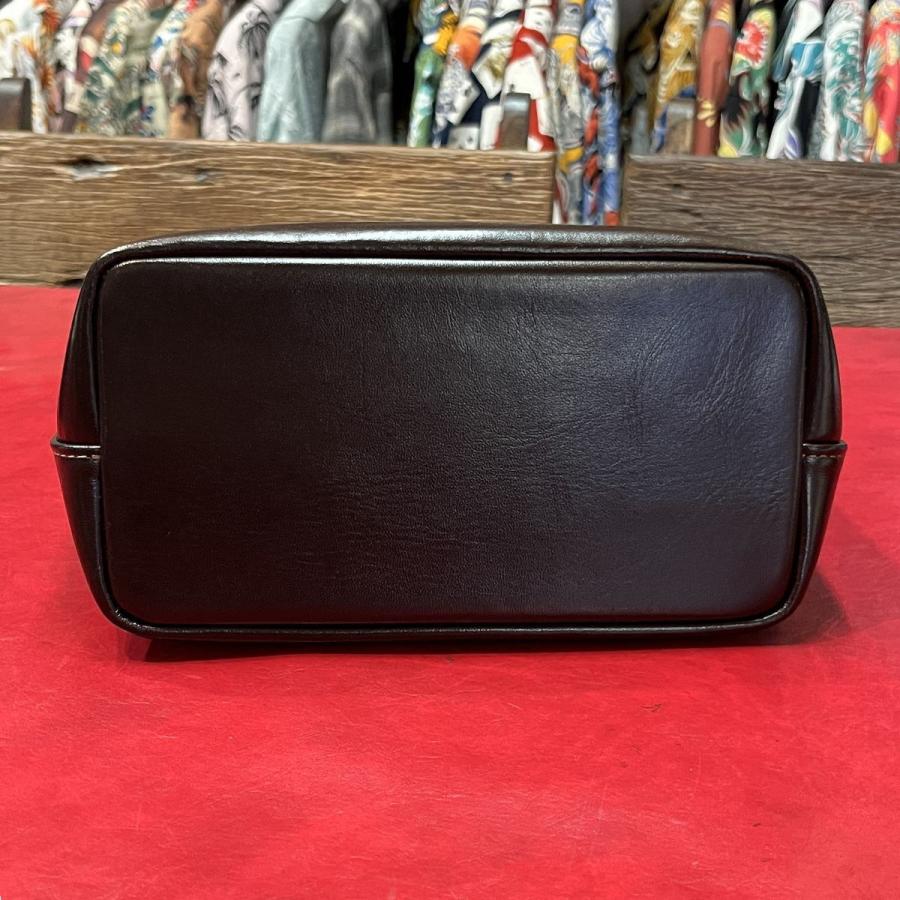Y'2 LEATHER HORSE HIDE MINI TOTE BAG BG-17 CHERRY/BLACK ホース