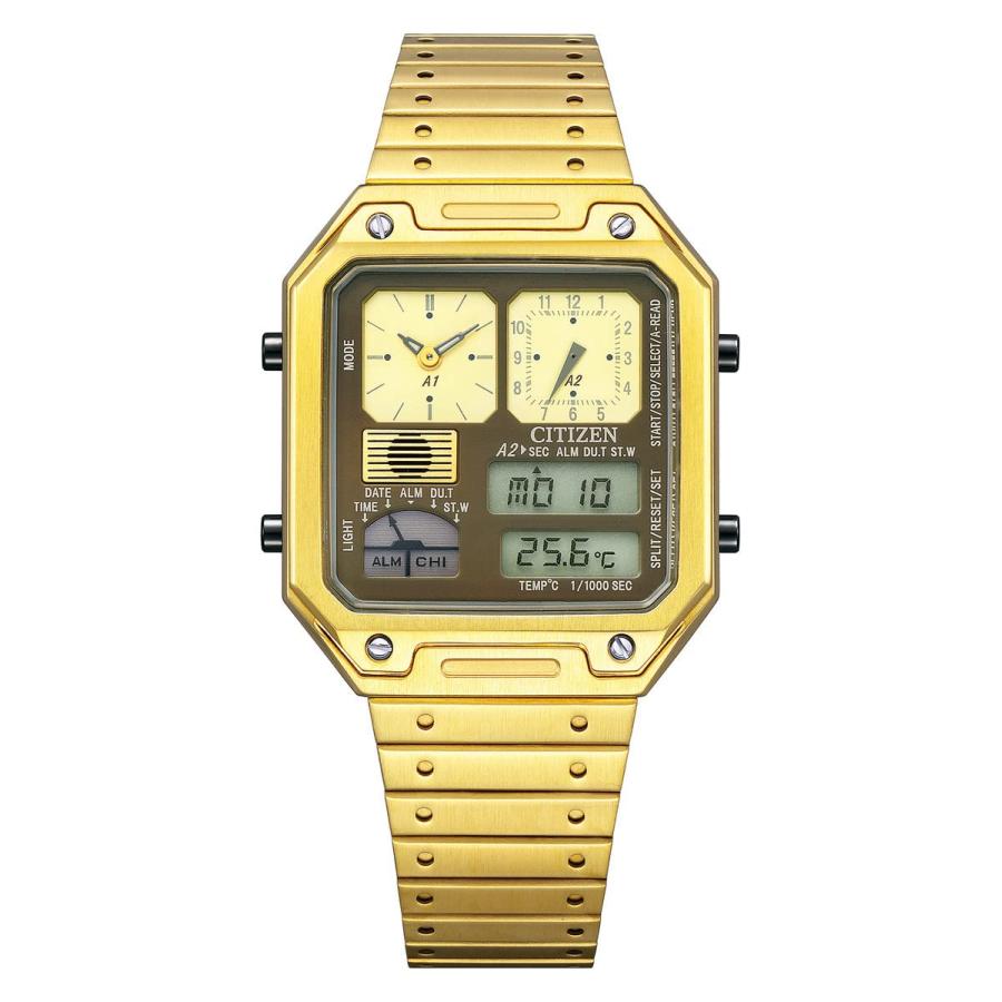 CITIZEN 腕時計 アナデジテンプ ゴールド JG2122-60W サーモセンサー 