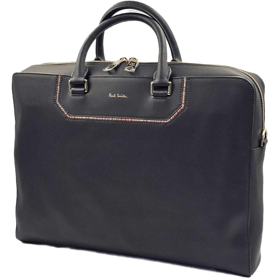 ポールスミス　本革　カバン Paul Smith ビジネスバッグ本革 XZ ファッション Paul Smith ブラック