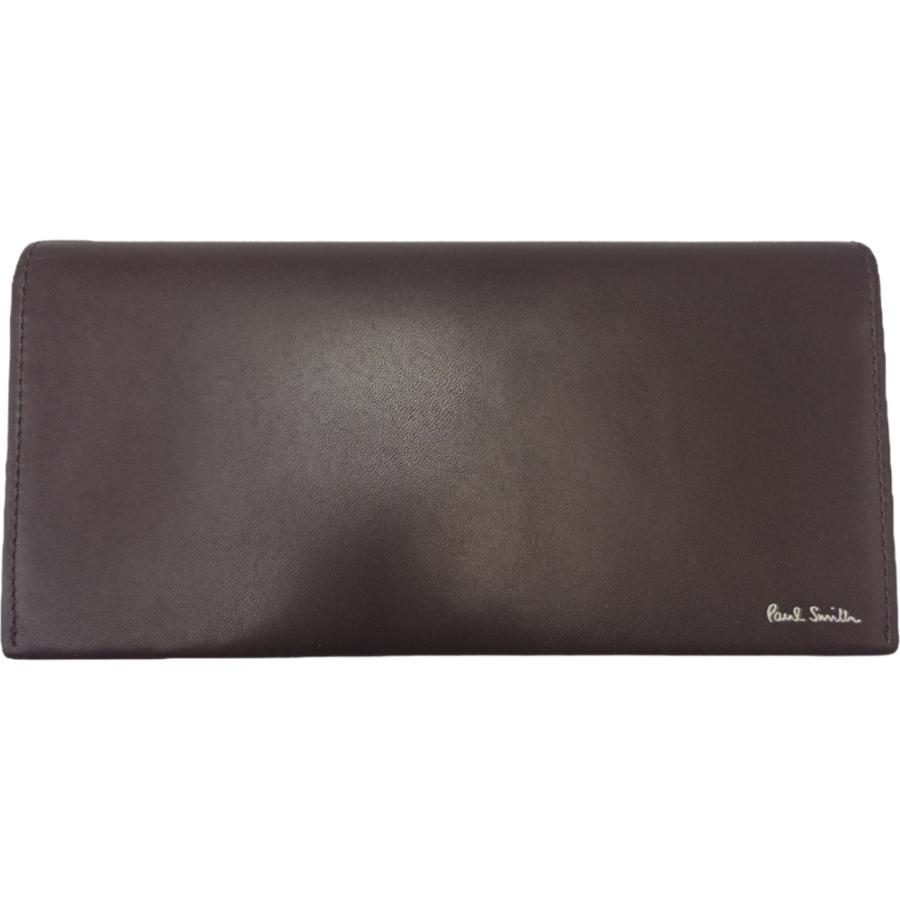 Paul Smith（ポール・スミス） かぶせ式長財布 ブラウン 本革 S68470-2