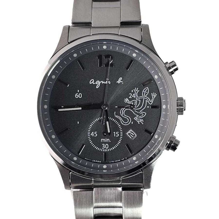 専用agnès b. クロノグラフ ブラック agnes b.（アニエスベー） 腕時計 メンズ クロノグラフ ソーラー
