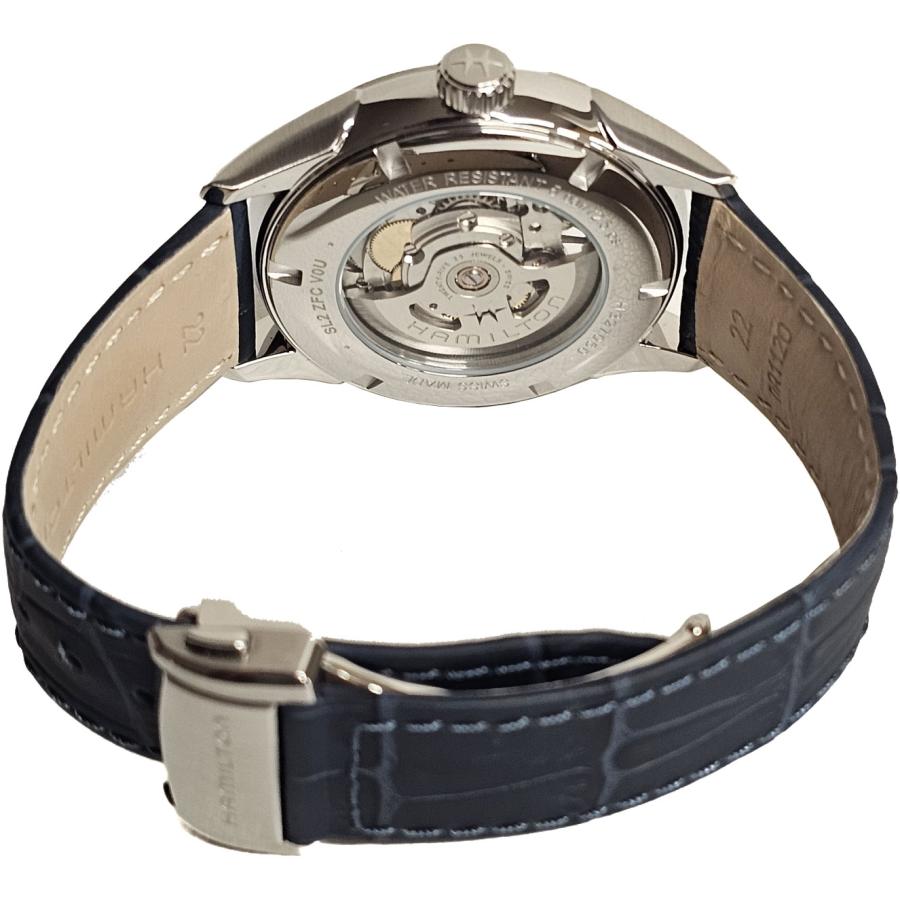 ハミルトン HAMILTON ジャズマスター オープンハート 自動巻き 42mm レザーベルト シルバー メンズ H32705651 H327050 新品の画像