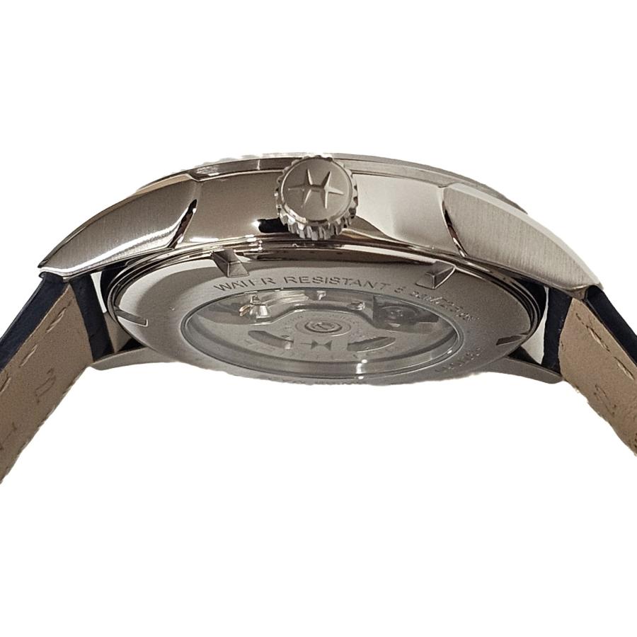 ハミルトン HAMILTON ジャズマスター オープンハート 自動巻き 42mm レザーベルト シルバー メンズ H32705651 H327050 新品の画像