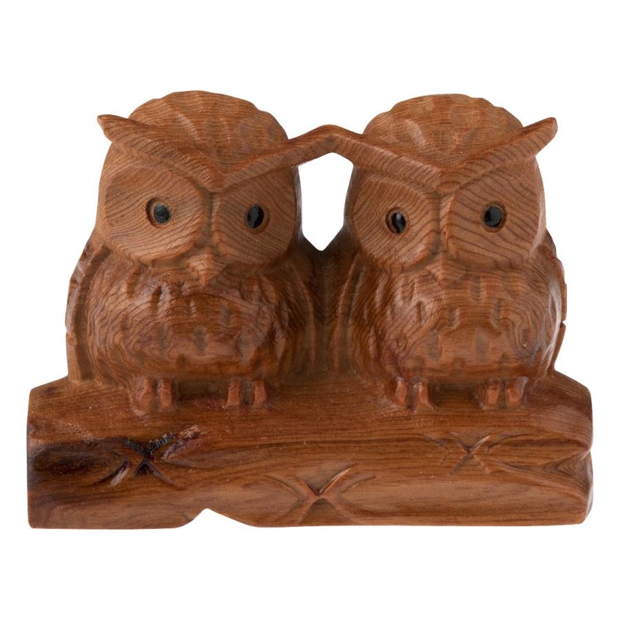 屋久杉 世界遺産 プレゼント 記念品 ギフト 母の日 米玉利住工 屋久杉 夫婦ふくろう置物 小 D Style Shop ヤフー店 通販 Yahoo ショッピング