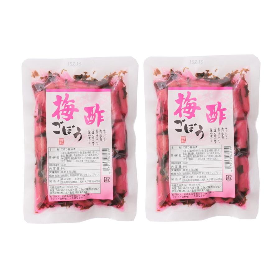 送料無料 上沖産業 漬物 宮崎県 ごはんのお供 おかず 食物繊維 100g 4袋セット 醤油漬け 便秘解消 霧島山麓 絶品 ごぼう