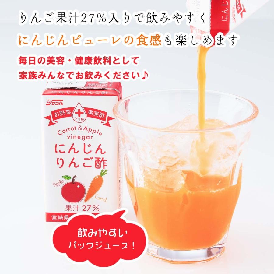 送料無料 宮崎県農協果汁 サンa 飲料 にんじんりんご酢 果汁27 125ml 3本 お試しセット 果実酢 紙パック 朝 職場 お弁当 リンゴ酢 D Style Shop ヤフー店 通販 Yahoo ショッピング