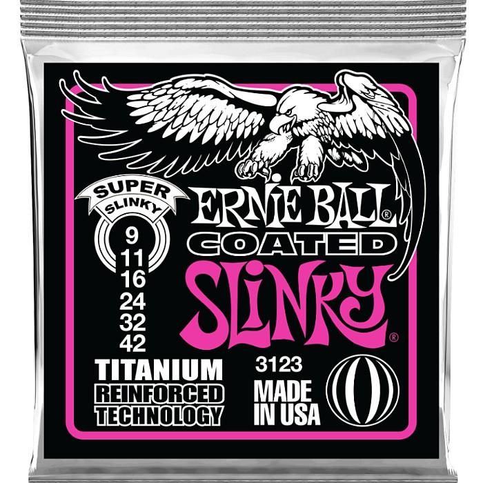 ERNIE BALL #3123 Coated Super Slinky 009-042 アーニーボール コーティング弦 エレキギター弦｜dt-g-s