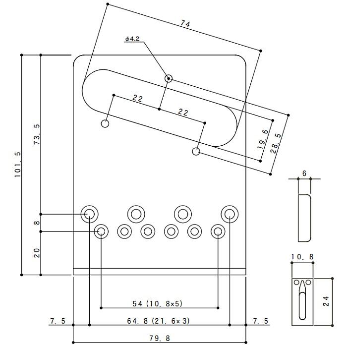 レフティ/左利き用 Gotoh GTC202-C Telecaster Bridge ゴトー