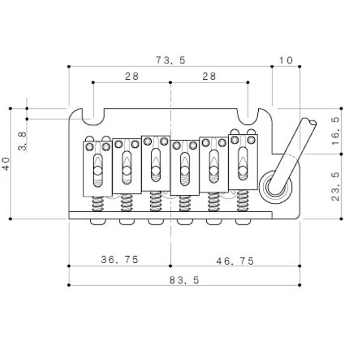 Gotoh NS510TS-FE1 Tremolo Unit ゴトー 2点支持 Gotoh NS510TS-FE1 Tremolo Unit ゴトー 2点支持