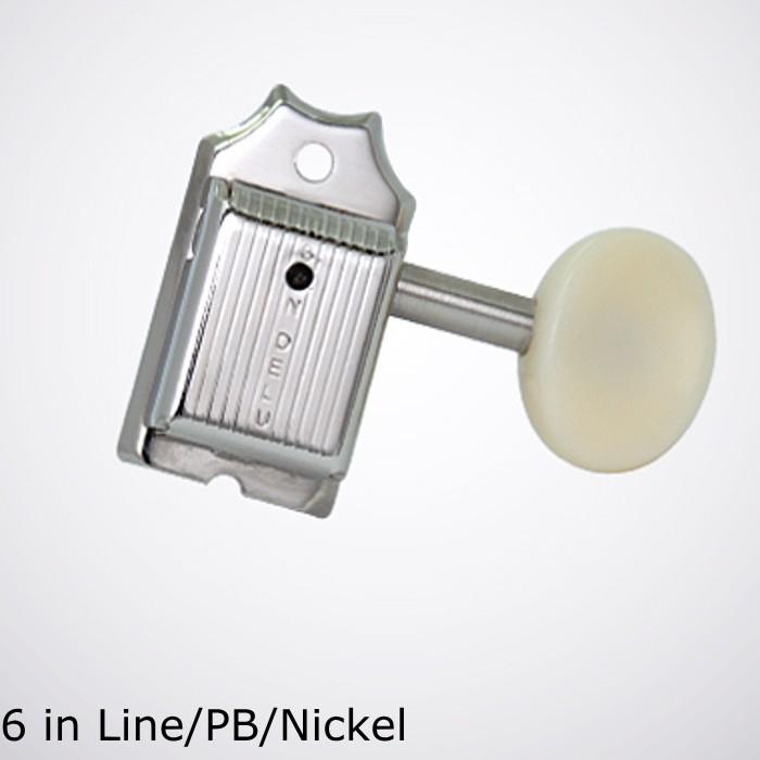 Kluson 6 in line/PB/Nickel クルーソン ギターペグ 6連 プラスチック 