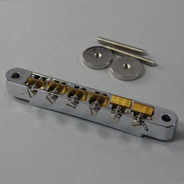 Montreux Selected Parts #8761 Tune-o-matic ブリッジ セリアゲ式ABR-1タイプ ワイヤー付 メッキ無しブラスサドル クローム