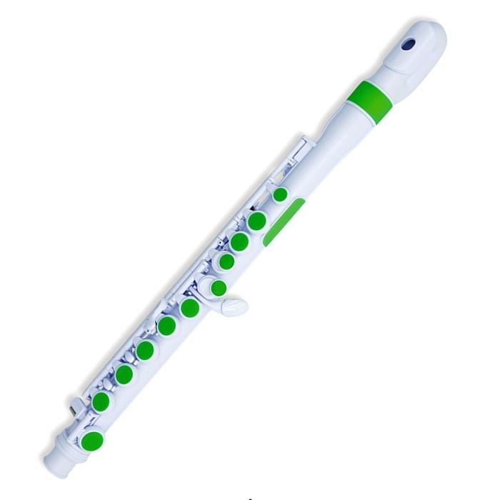 nuvo jFlute 2.0 White/Green ヌーヴォ プラスチック製フルート｜dt-g-s