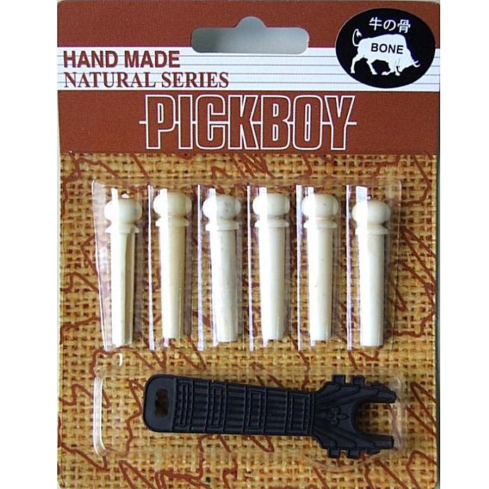 ナカノ PICKBOY Bridge Pin BP-150BN アコギ用ブリッジピン 牛骨 ピン