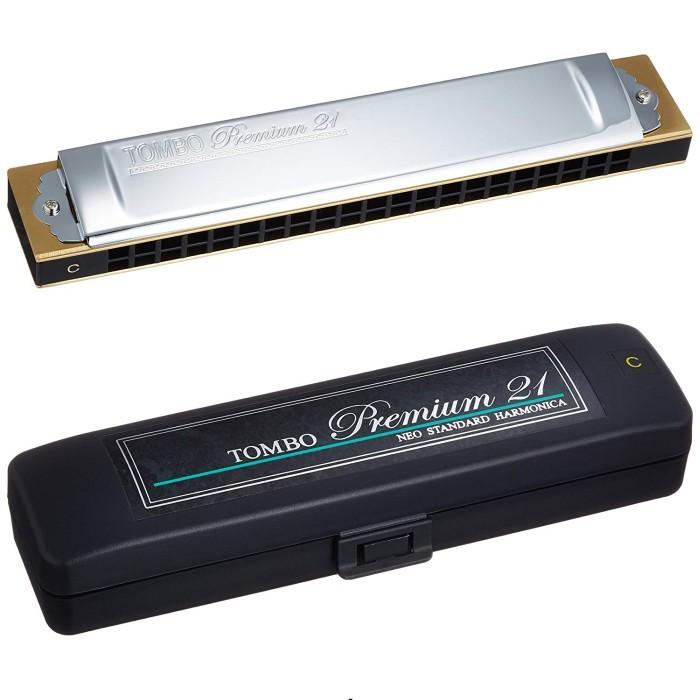 TOMBO No.3521 プレミアム21 複音ハーモニカ 21穴 Cマイナー TOMBO3521CMINORギターパーツの店・ダブル