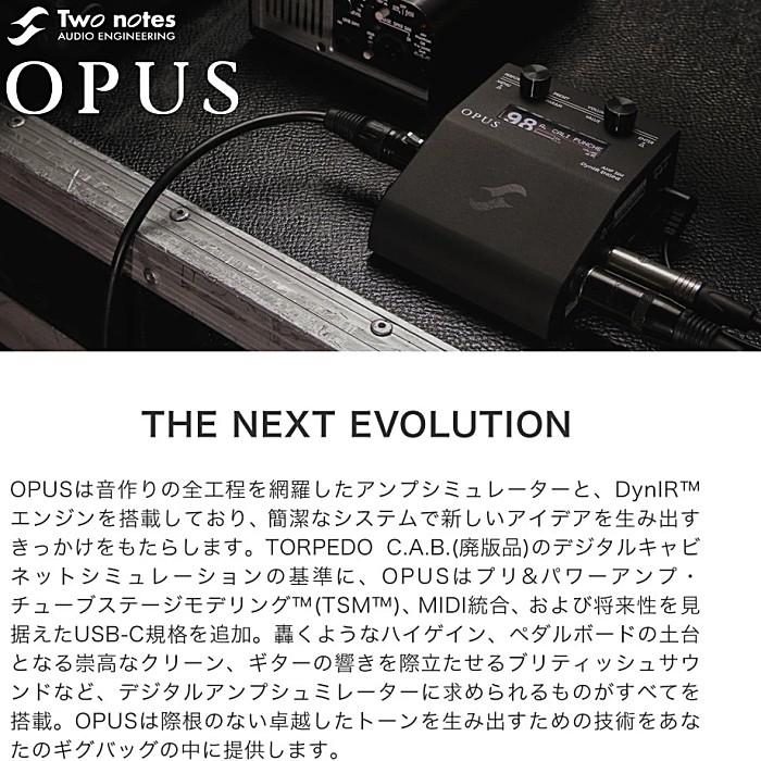 Two notes OPUS アンプシミュレーター Two Notes OPUS 【ペダルサイズのアンプシミュレーター】【送料無料