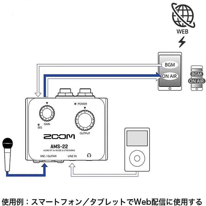 ズーム（zoom） Zoom AMS-22 オーディオインターフェース : ギター