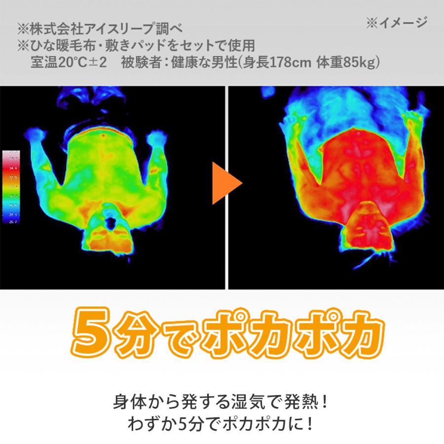 ひな暖毛布 ダブル ひな暖 毛布 発熱わた 保温わた 保温 電気不使用