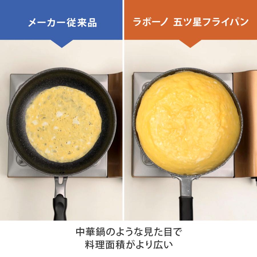 ラボーノ 五ツ星フライパン ガス用 ガスコンロ対応 くっつきにくい