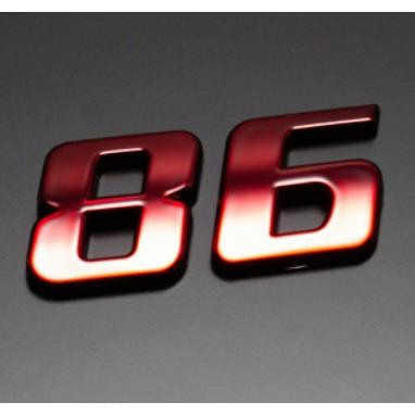 グラージオ GR86 ZN8 エンブレム3点セット ディープレッドクローム 
