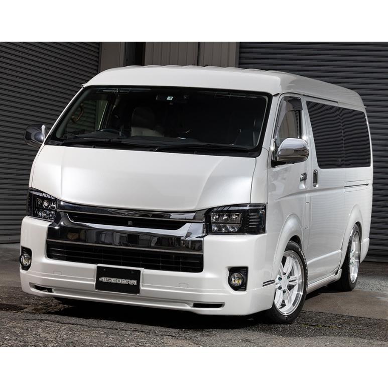 ハイエース200系ワイド415コブラクリーンルック4フロントスポイラー仕上げ中 415 コブラ ハイエース 200系 ワイド 4〜6型 クリーンルック4 フロン
