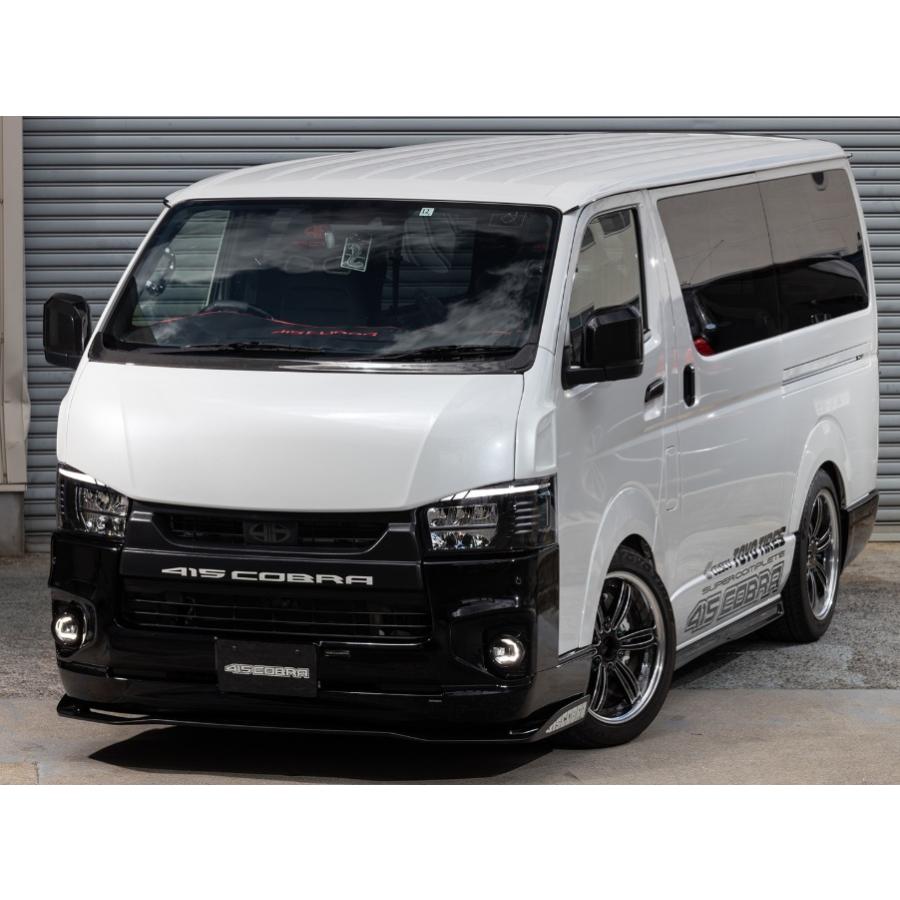 ハイエース200系ナロー用バットフェイス415コブラパールホワイト塗装済　中古品 415COBRA 415コブラ 【ナロー】フロントフローティングリップ (CLEAN