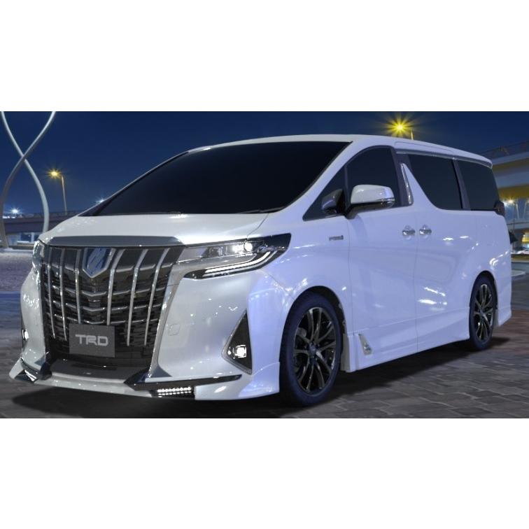 30アルファード trdフロントスポイラーLED付き TRD アルファード G/X 30系 後期 フロントスポイラー LED付