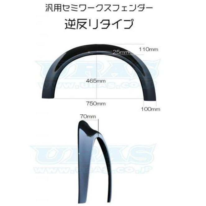 URAS ユーラス セミワークスフェンダー（逆反りタイプ） 楽天市場】ユーラス(URAS) 汎用セミワークスオーバーフェンダー