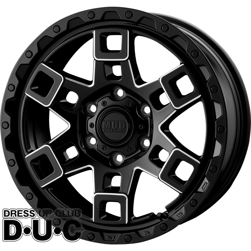 18インチアルミホイール4本セット MUD BAHN XR-450T GBK/M ブラック 18